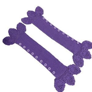 Purple Crochet handle cover for handbags